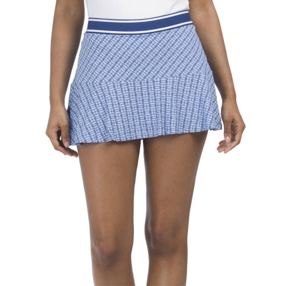 Blue Patterned Women's Athletic Skort